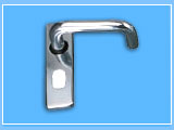 Aluminium Door Lever Lock Concealed Oval 