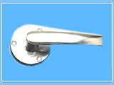 Aluminium Door Lever Latch Round Plate 