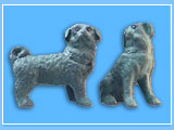 Brass Dog Pair