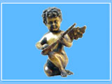 Brass Angel with Guitar