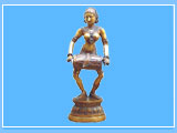 Brass Dholak Lady