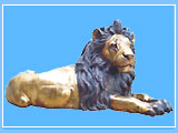 Brass Lion Laying